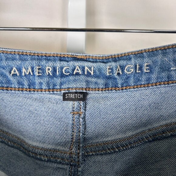 American Eagle Mom Jean 4 Stretch Denim Casual Blue - Picture 3 of 6